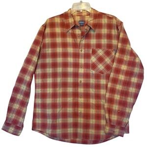 Royal Robbins Mens Plaid Button Down Long Sleeve Shirt Autumn colors Casual